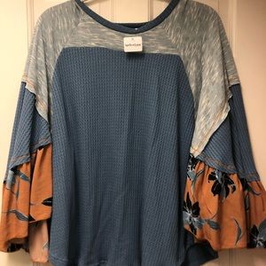BRAND NEW floral apricot Lane shirt